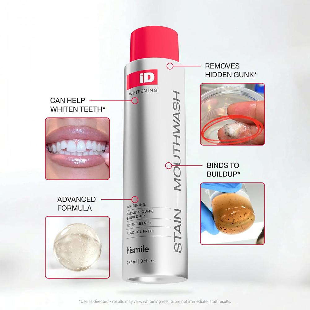 Enjuague bucal sin alcohol His - Teeth Whitening Mouthwash reseña y precio